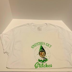 Snitches get stitches ELF Christmas shirt sublimated